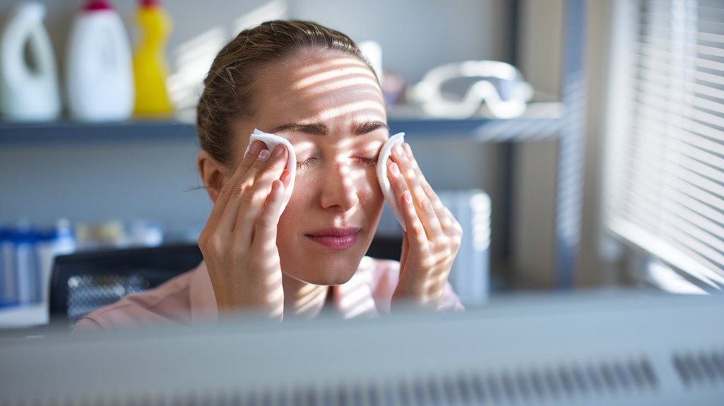 How to Manage Eyelid Inflammation From Workplace Chemicals