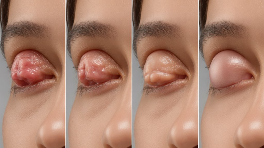 Amazing Chalazion Healing - 4 Stages 4 chronic eyelid gland inflammation