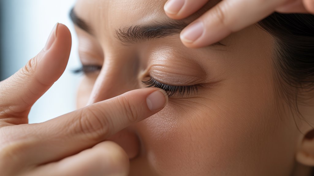 7 Essential Steps for a Blepharitis Massage 3 upper eyelid massage technique