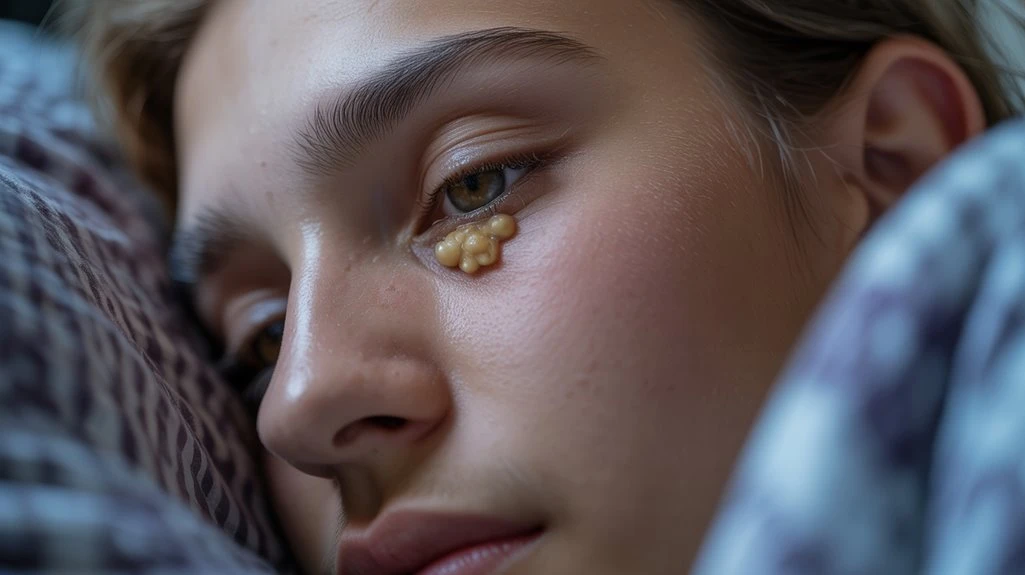 morning eye crust causes