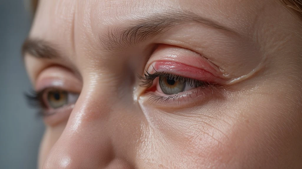 swollen eyelids persistent discomfort